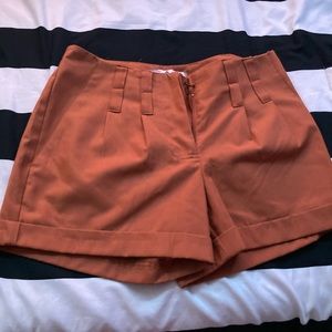 Burnt orange dress shorts